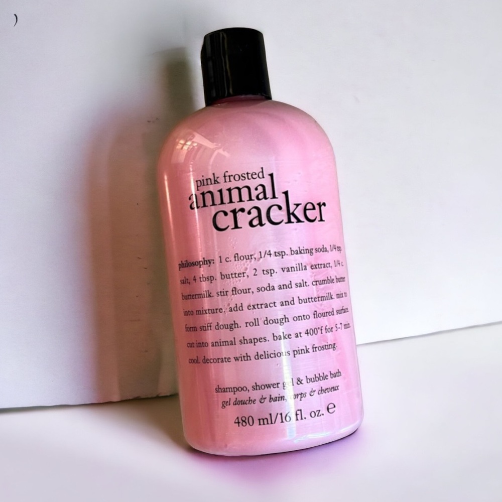 Sealed Philosophy pink frosted animal cracker shampoo shower gel bubble bath new - Picture 1 of 5